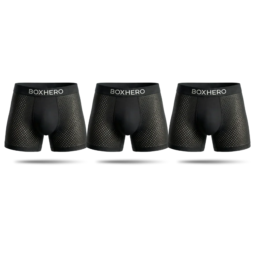 3-Pack Black 1.0 - PREMIUM BAMBOO FIBRE BOXER SHORTS